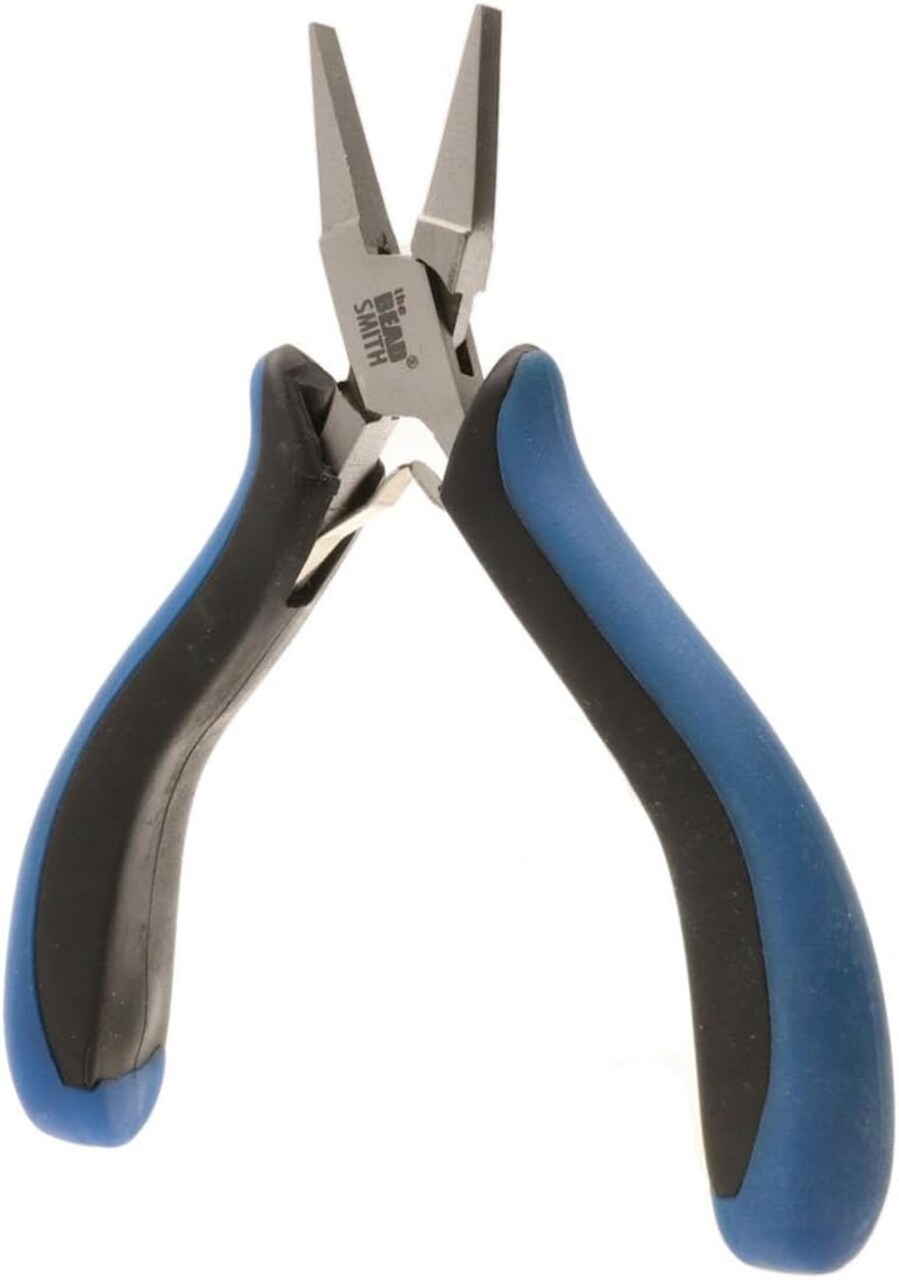 The Beadsmith Ergonomic Pliers, Chain Nose, Round Nose, Flat Nose, Bent Chain Nose & Semi-Flush Side Cutter – Extra-Fine Tips, Comfortable Ergonomic Grip & Double-Leaf Springs